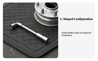 High-Carbon Steel L-Shaped Socket Wrench Long-Lasting Tire Lug Wrench Heat-Treated for Mechanics, DIY Enthusiasts, Workshop