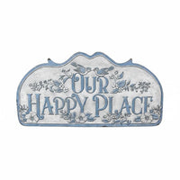 Peaceful Retreat Sign Rustic Style Retro Metal Hanging Simple to Mount to Hang Decorative Wall Plaque for Entryway, Patio