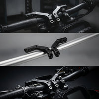 Aluminum Alloy Motorcycle Handlebar Mounting Bracket Exact Fitment Handlebar Guard Mount Bracket Die-Cast Handlebar Guard Mount Kit Easy Installation for Riders