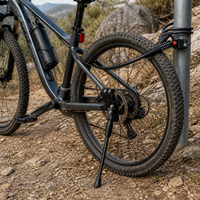 Mountain Bike Kickstand with Lock, Adjustable Side Stand for 22-29 inch Wheels & 700c Bikes