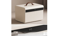 Lockable File Box with Lock Portable File Organizer Box Secure Compact for Home Office
