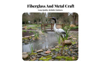 Crane Statue Elegant Design Garden Crane Decoration Garden Egret Sculpture Weather-Resistant Standing Egret Sculpture for Patio