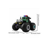Rechargeable Battery Wireless Control Monster Truck 2.4GHz All-Terrain RC Truck LED Lights RC Trick Drift Car Light up for Boys, Kids, Outdoor, Party, Playground