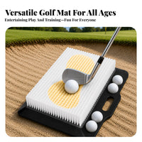 Golf Bunker Training Mat Target Area Bunker Practice Mat Ball-Holding Slots