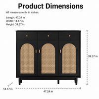 Black Wood Chest of Drawers, Timeless Design Drawers for Clothes Storage, Bedroom Furniture with Shelves