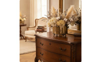 Vase Embossed Metal Vase Decorative Vessel for Decorators, Dining Table, Mantel