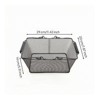 Metal Mesh Storage Basket Black Grip Sleeves Metal Wire Basket Home Organization Label Plate Open Top