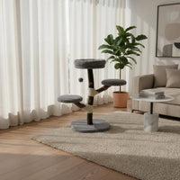 Wooden Cat Compact Area Saving Hardwood Cat Structure Climber Sturdy Animal Furniture Scratching Post