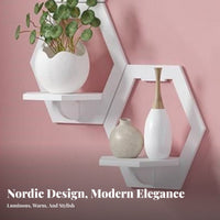 Hexagonal Shelf Set adaptable Hexagonal suspended Box Combinable Design