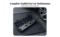 Labor-Saving Extendable Cross Wrench Chrome Plated Extendable Lug Wrench High Hardness for Roadside Emergency, Travel