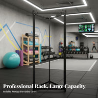 Large Capacity 3-Sided Exercise Mat Hanger Space-Saving Freestanding Exercise Mat Storage Rack Long-Lasting Construction Easy Assembly for Gym Owners, Fitness Center