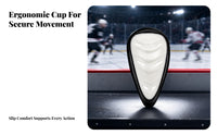 TPR Edging Hard Plastic Groin Cup Ventilated Vented Groin Cup Teardrop-Shaped Contoured