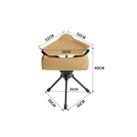Foldable Outdoor Folding Stool Collapsible Camping Stool Compact Portable Seat Lightweight for Campers, Anglers, Hikers, Fishing