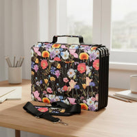 384 Slot Pencil Holder Individual Elastic Slots Large Capacity Pencil Organizer Floral Print Pen Case for Students, Artists, Travel