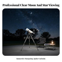 Red Dot Pointer 70mm Opening Tele Educational Gift Astronomical Refractor Tele Easy to Assemble Stargazing Fully Coated Optics for Beginners, Amateur Astronomers, Moon Observation, Outdoor, Backyard, Landscape Viewing