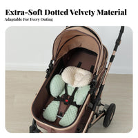 All Seasons Use 3D Bean Velvet Seat Pad Universal Fit Newborn Stroller Cushion Breathable Material for Infants, Newborns, High Chair, Travel