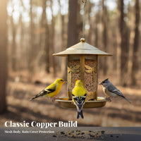 Hanging Metal Avian Feeder Weather-Resistant Wrought Avian Feeder Garden Accessory Waterproof Nature Supply for Yard