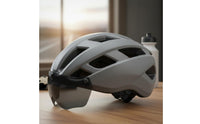 Vented Mountain Bike Helmet with Visor Lightweight Mountain Biking Helmet Breathable Ventilation Sports Protection Gear Shock Resistant
