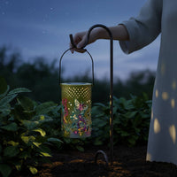 Weather Resistant Solar Butterfly Projection Lantern Automatic On/deactivate Hollow Metal Butterfly Light LED Garden Shadow Lamp for Patio, Yard, Pathway