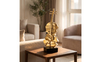 Violin Sculpture Electroplated Abstract Violin Statue   Abstract Sculpture for Art Collectors