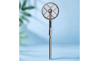 Rechargeable Telescopic Bug Swatter Long Reach Electric Bug Swatter Metal Mesh Bug Exterminator Racket Handheld