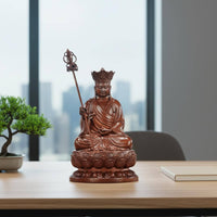 Lotus Pedestal Statue Crafted by Hand Seated Buddha Figurine Gift Suggestion