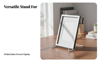 Multi-Purpose Photo Frame Easel Sturdy Metal Plate Display Easel Minimalist Design for Office Workers, Artists, Desk, Study Room, Exhibition