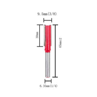 Double Flute Straight Carbide-Tipped Straight Flute Smooth