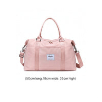 Multi-Compartment Duffel Bag with Wet Pocket Carry on Travel Duffel with Shoulder Strap Soft-Sided Overnight Bag Water-Resistant for Travelers, Expectant Mothers, Weekend Trips, Hospital Stay