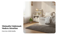 With secure secureable Nightstand minimalist design Slim Bedside secureer Space-Saving Design Bedroom Furnishing for Students, Apartment Dwellers, Homeowners, Small areas, Dorm Room, Home Office