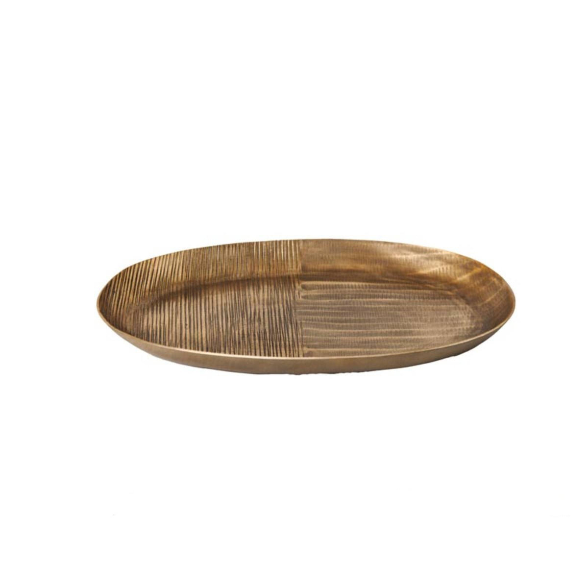 Oval Serving Tray Decorative Oval Serving Platter Elegant Aluminum Tray for Tea Service, Fruit Display