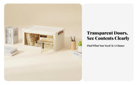 Transparent frame foldable Wheeled Container see-through View foldable Wheeled container Multi-Functional Organizer Box Large Capacity for Dorm Residents, household managers, Classroom, Bedroom, Closet, Living Room