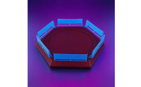 Concentric Rings Hexagonal Rotating Arena Raised Rim Plastic Battle Arena
