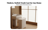 Space Saving Narrow Space Trash Bin Long-Lasting PP Material Slim Trash Can with Lid Odor-Sealing Narrow Waste Basket Easy to Clean for Bathroom, Office, Bedroom