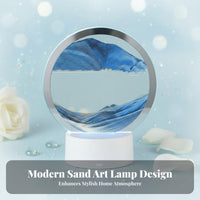7 Color Changing 3D Quicksand Painting Light Creative Gift LED Sandscape Night Light 360 Degree Flip for Adults, Bedroom, Living Room, Study