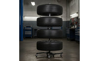 Tire Storage Rack with Wheels Heavy-Duty 4-Tier Tire Tree for Vehicle Proprietors, Garage