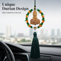 Lucky Lotus Luminous Deer Car Ornament for Good Fortune and Safety