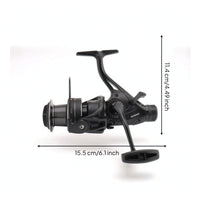 Rotating Fishing Reel doubleDrag Fishing Reel with Metal Spool Smooth Easy to Store for Anglers, Shore Casting