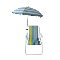 Beach Chair with Parasol Foldable Folding Chair with Umbrella Easy to Set up for Camping