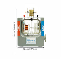 Hand Crank Motor Model Clear Demonstration Manual Electric Motor Model Sturdy Build Education Equipment for Teacher, Classroom
