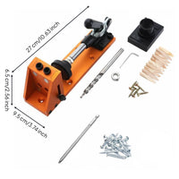 15-Degree Angle Pocket Hole Drilling Jig Dust Collection Angled Drilling Guide Aluminum Alloy Pocket Hole Guide Quick Clamp for Woodworkers, Carpenters, DIY Users, Furniture Making, Cabinet Assembly