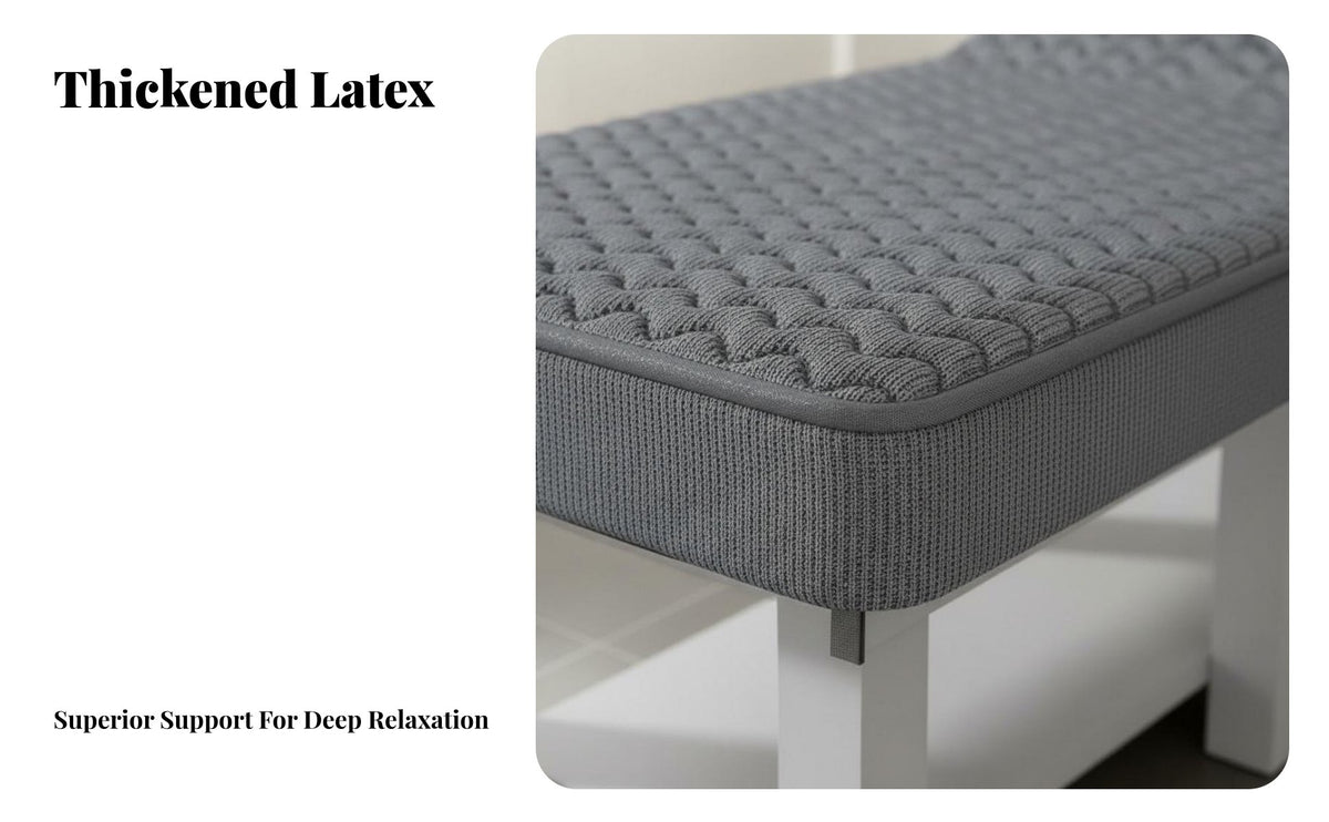 Latex Facial Bed Sturdy Carbon Steel Frame Eyelash Extension Bed Firm Cushioning Versatile Spa Table for Beauticians, Permanent Makeup Artists, Spas