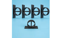 5 Pieces Rope Holder with Cross Screw Black Stainless Steel Rope Support Hanger Easy to Install Hardware for Home Improvers, Dock, Patio
