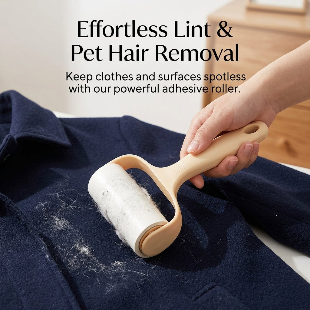 Plastic Lint Roller for Clothes, Pet Hair Remover, Sticky Dust Removal Tool, Fabric Cleaner, Garment Lint Brush, Home Cleaning Aid