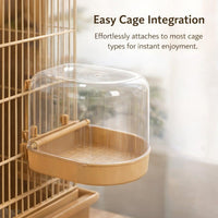 Bird Bath Tub for Cages, Pet Bird Bath Box, Hanging Bathtub Bird Cage Accessory, Small Birds Canary Budgies Bath Cage, Compact Bird Bath