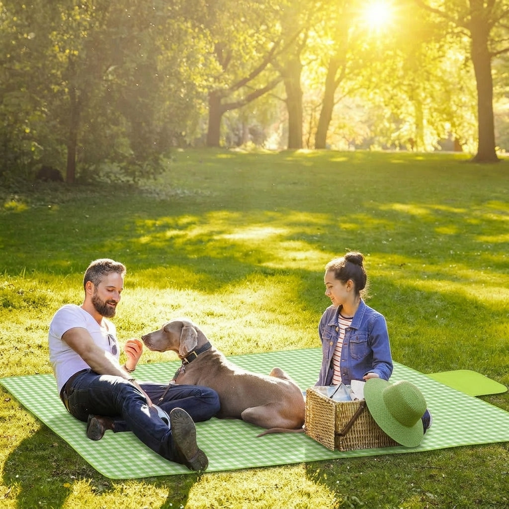 Picnic Blanket and Large Picnic Mat for Outdoor Use, Soft Flannel Camping Mat for a Camping Tent, Versatile Camping Blanket, Grass Beach Mat
