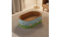 Less Mess Deep Cat Scratcher Bowl Long-Lasting Round Cat Scratcher Bed Furniture Protector Spacious Design for Large Cats