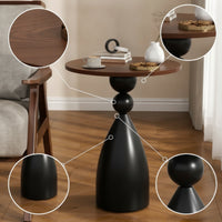 Round Side Table Small Round Decorative Table Sculptural Furniture for Living Room, Bedroom, Reading Corner