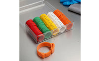 100 Pieces Chicken Identification Band Secure Fit Chicken Leg Band Reusable Avian Identification Band for Hatchery, Backyard Coop