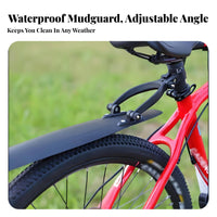 2 Pieces Mountain Bike Mudguard Set Weather-Resistant Protection Mountain Bike Fenders Instant Detach Two-Wheeler Mudguards